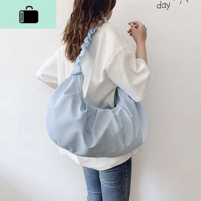 网红大包包2020新款斜挎包潮女百搭ins云朵包chic褶皱单肩腋下包NEW LAKE女士单肩包