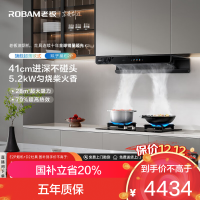 老板(Robam)[双子星E2P]欧式顶吸烟灶联动双腔变频大吸力家用厨房油烟机28风量 烟灶套餐E2P+D2 天然气