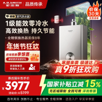 AO史密斯佳尼特蓝鲸TJ3 1级能效 16L零冷水燃气热水器 不锈钢换热器包8年专利CO防护系统 JSLQ28-TJ3