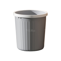 翌嘉YJ4122019 垃圾桶家用大容量客厅厕所卧室厨房宿舍办公室压圈纸篓 小号10L灰色