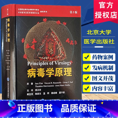 [正版]病毒学原理 第5版 袁正宏 主译 中国微生物学会病毒学专委会 中华医学会医学病毒学分会 用书 北京大学医学出版