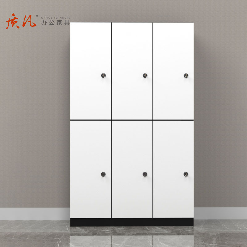 质凡更衣柜木质健身房员工柜存包柜储物柜带机械锁 1200*500*2000mm
