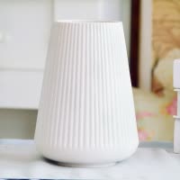 花瓶摆件 客厅 插花 陶瓷 家装摆设花 干花水培百合现代简约花器 三维工匠 粉色大号