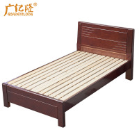 广亿隆实木床宿舍公寓木床胡桃色定制