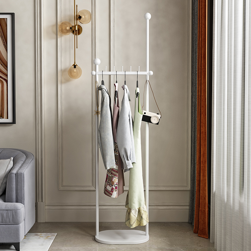 戴劲 衣架落地卧室内衣帽架家用简易衣服架简约现代挂衣架创意 H白色