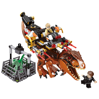 汇奇宝兼容樂高恐龙男孩子拼装霸王龙玩具公园儿童益智侏罗纪系列积木世界塑料6-14岁恐龙基地救援312颗粒-