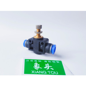 象头PU气管快接可调速阀SA管道节流阀 LSA-16