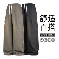 裤子男春秋新款冲锋工装裤男青少年长裤子宽松舒适百搭男士休闲裤