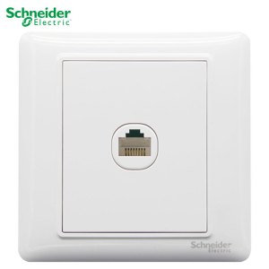 施耐德电气开关插座 睿意系列经典白 开关插座家用 86型 五孔电源插座单控电源面板电视电脑