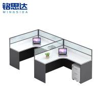 铭思达屏风工位F型双人位-含柜套