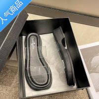 SUNTEK凉鞋2023年新款女夏仙女风透明一字带松糕厚底百搭时尚外穿凉拖鞋