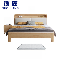 锁匠 床+床垫+1床头柜1.5m套