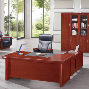 慧采云 办公家具大班台办公桌总裁桌老板桌油漆贴实木皮经理桌1800*900*760mm