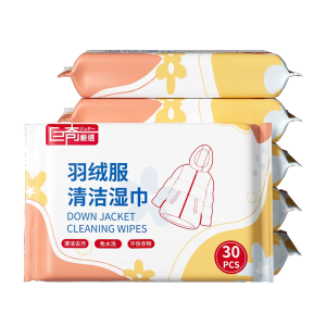 羽绒服清洁湿巾衣物去渍应急便携轻松免水洗专用去油污干洗剂2848