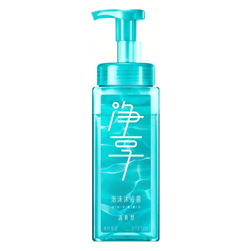 净享泡沫沐浴露清爽型青柠茶香520ml