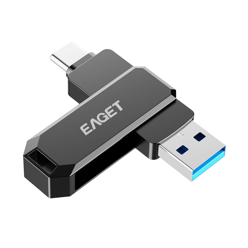 忆捷(Eaget)CF66 手机U盘Type-C USB3.2 双接口手机电脑多用旋转金属优盘32GB