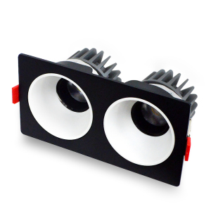 LED射灯 防眩光 嵌入式 黑架+白杯-双头15W*2中性光