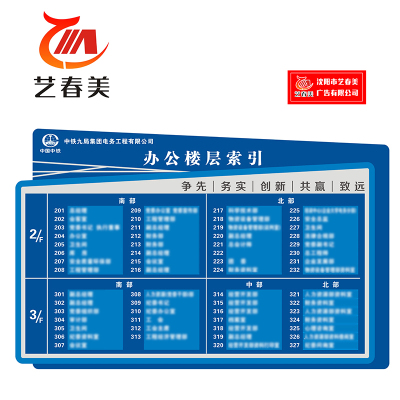 艺春美 楼层索引 800*1400mm 计价单位:个