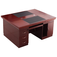 慧采云 办公家具办公桌贴实木皮老板桌面对面工位职员桌经理财务电脑桌1.6m