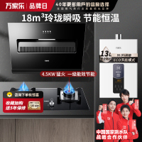 万家乐 油烟机灶具热水套餐 AL031+LAY3+13YP1 18立方大吸力 4.5kw猛火灶 天然气13L水量热水器