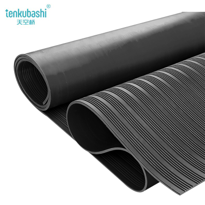 天空桥 绝缘胶皮 黑色条纹3mm*1.5m*10m 6kv 卷