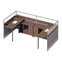 科朔 办公桌职员桌 员工桌 板式屏风班台桌 两人位 KS-06L3014