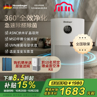 诺森柏格(Nocenbeger)空气净化器高效分解除甲醛细菌家用新房除异味pm2.5负离子净化器G6Plus