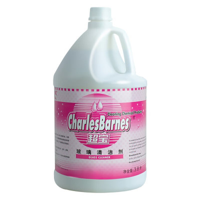 超宝 玻璃地板清洁剂 酒店宾馆商用玻璃除污剂玻璃水 DFF022 3.8L*4瓶