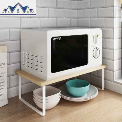 放微波炉烤箱的置物架厨房台桌面架子双层柜内分层隔板电饭煲锅架 三维工匠