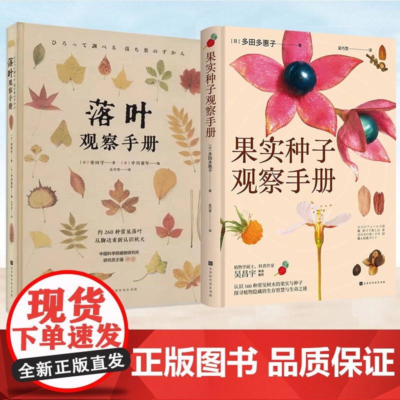 正版 落叶观察手册+果实种子观察手册 安田守著 260种常见落叶 植物迷的入门工具书 落叶收藏者的欣赏图鉴 观叶指南搭植