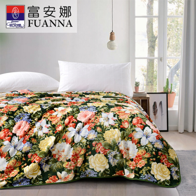 富安娜家纺法兰绒毛毯家居毛毯午睡毯