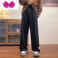 七斓垂感裤子男款宽松直筒阔腿拖地裤高街美式痞帅男生休闲西裤