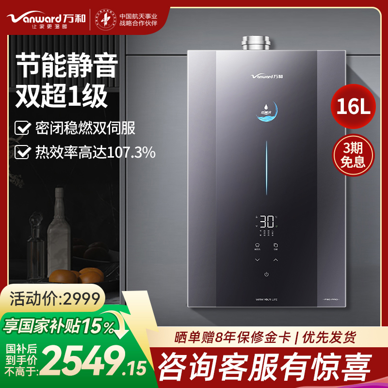 万和安睡洗 LS9PRO一级能效 燃气热水器16升零冷水 TSI增压瀑布浴 超一级能效 安睡洗2.0 LS9DPro