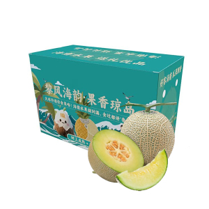 礼盒装[熊猫鸟]新鲜网纹蜜瓜 净重7.5斤 3-6个 应季水果 新鲜甜瓜 鲜果