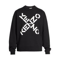 高田贤三(Kenzo)男士黑色长袖徽标套头卫衣休闲百搭运动潮流宽松