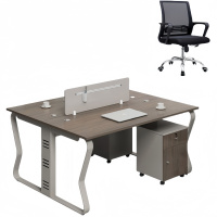 悦兴诚会议桌 双人位含椅120*120cm套