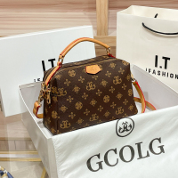 欧美时尚女士老花波士顿包女2026新款高级感手提斜挎包枕头包小众轻奢女包单肩小包