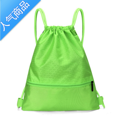 FENGHOU定制束口袋男女双肩包抽绳防水运动健身包轻便折叠旅行大容量背包绿色（小号）