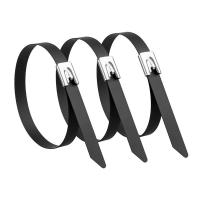 盛京联硕 304包塑不锈钢扎带8×200mm[100条]包