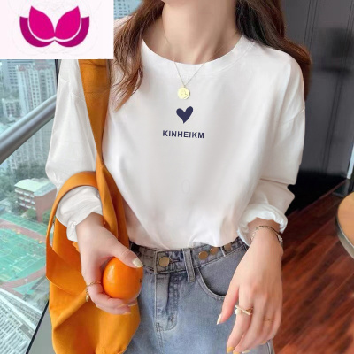 七斓欧洲站长袖t恤女2023新款宽松简约上衣内搭打底衫isn潮