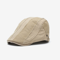 新款贝雷帽男士简约英伦复古帽子做旧潮流女前进帽子