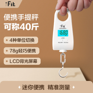 迷你手提电子秤便携式高精度家用快递称小秤弹簧精准秤防欺诈 白色