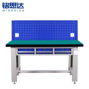 铭思达重型工作台操作台2.1米平三抽单挂板张