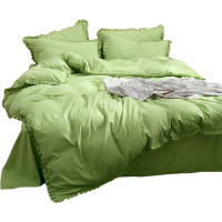 美帮汇被套四件套简约北欧素色床单同款小香风 风宿舍三件套