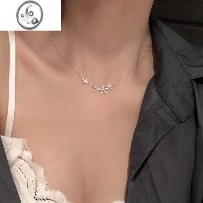 JiMi简约花朵项链女2023年新款小众设计感锁骨链气质冷淡风脖颈链