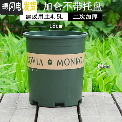 三维工匠加仑盆二代 加厚塑料花盆北欧简约树脂大号月季绿萝花盆创意 个性 [5个装]军绿色1.5加仑(无托)买10花盆容器