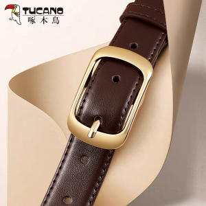 啄木鸟皮带女士2025新款时尚高级感百搭针扣韩版配牛仔裤腰带小众