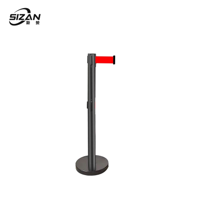 斯赞 交通 围栏黑色烤漆可叠式带滑轮 2米 个