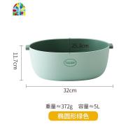 净浥 双层 创意厨房家用塑料洗菜盆洗水果蔬菜篮子收纳 FENGHOU 椭圆形绿色洗菜篮洗菜篮