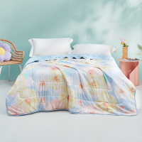 罗莱家纺夏季双人纤维被200×230cm超轻透气绗缝设计